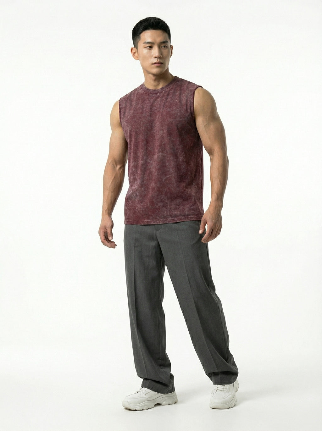 ACIDWASHED RED TANKTOP