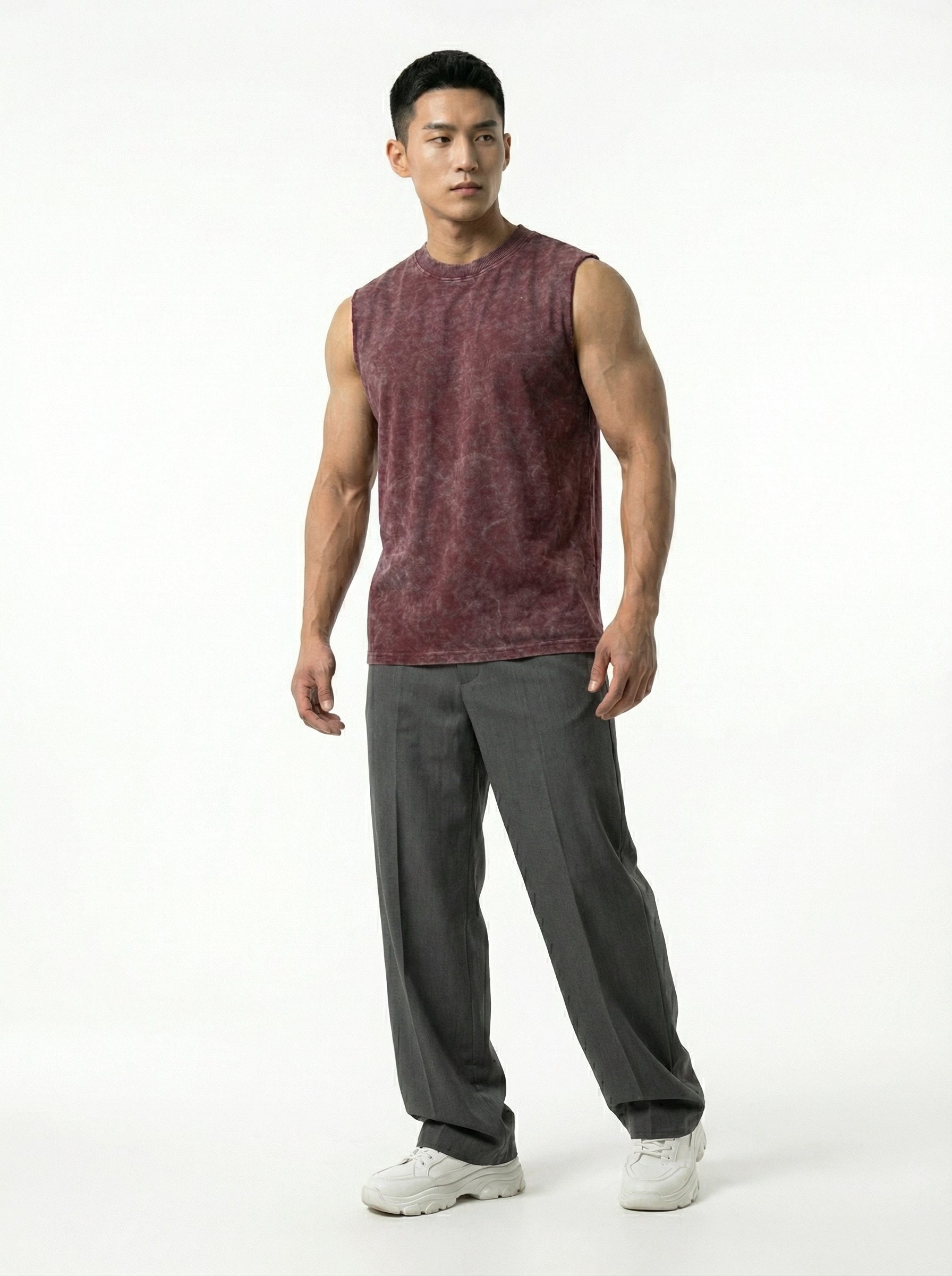 ACIDWASHED RED TANKTOP