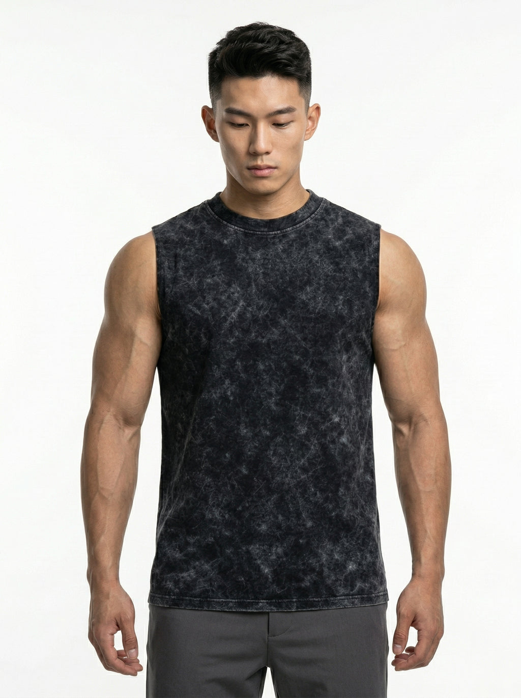 ACIDWASHED BLACK TANKTOP