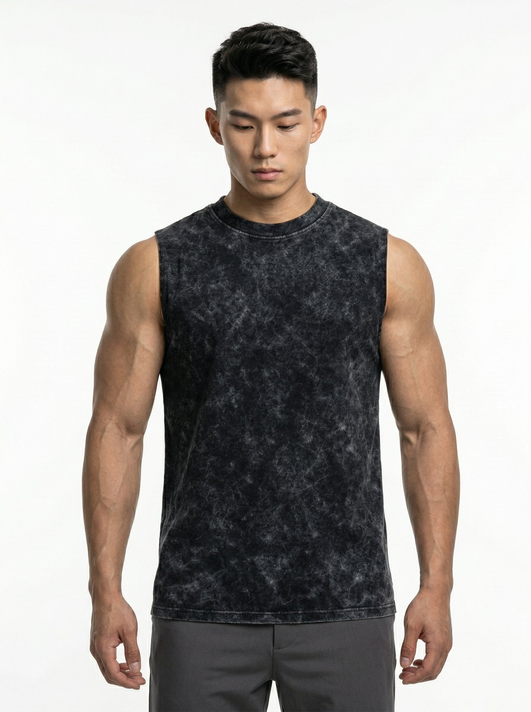 ACIDWASHED BLACK TANKTOP