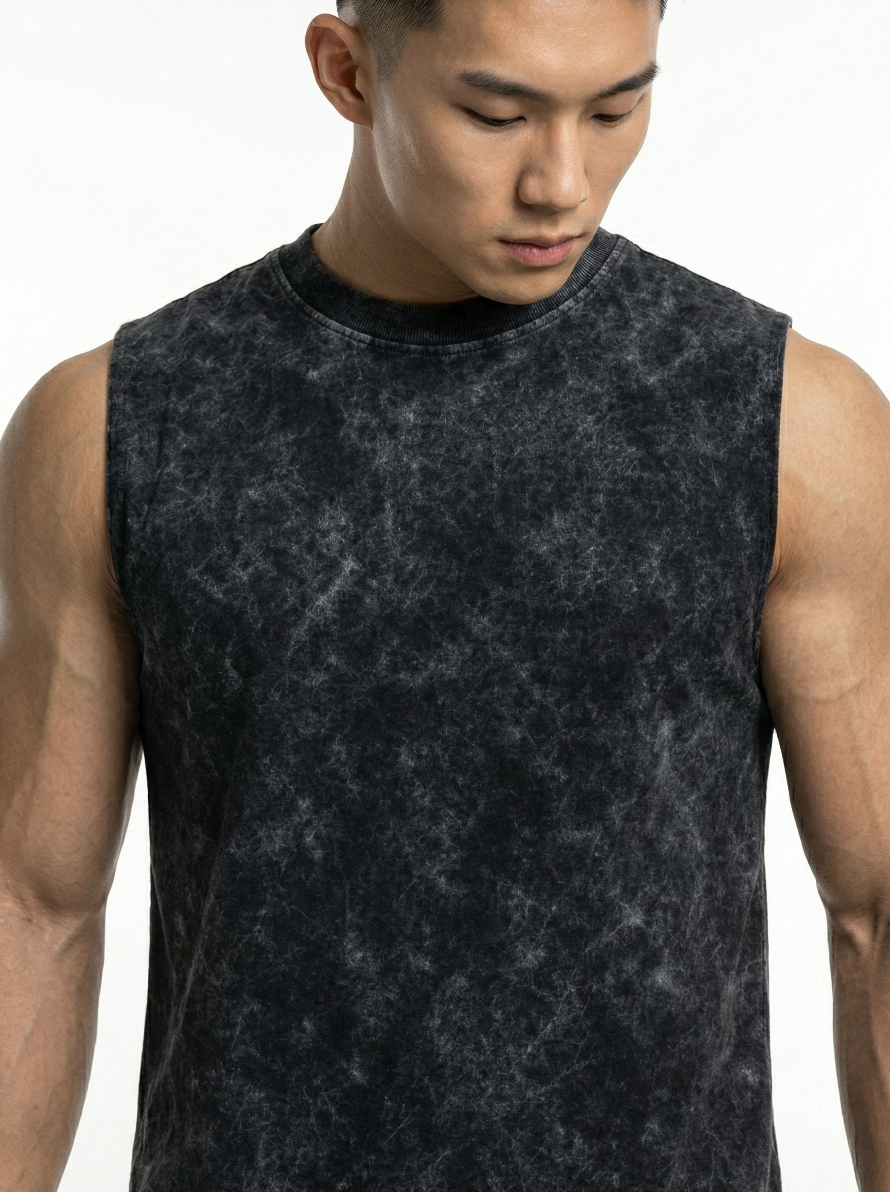 ACIDWASHED BLACK TANKTOP