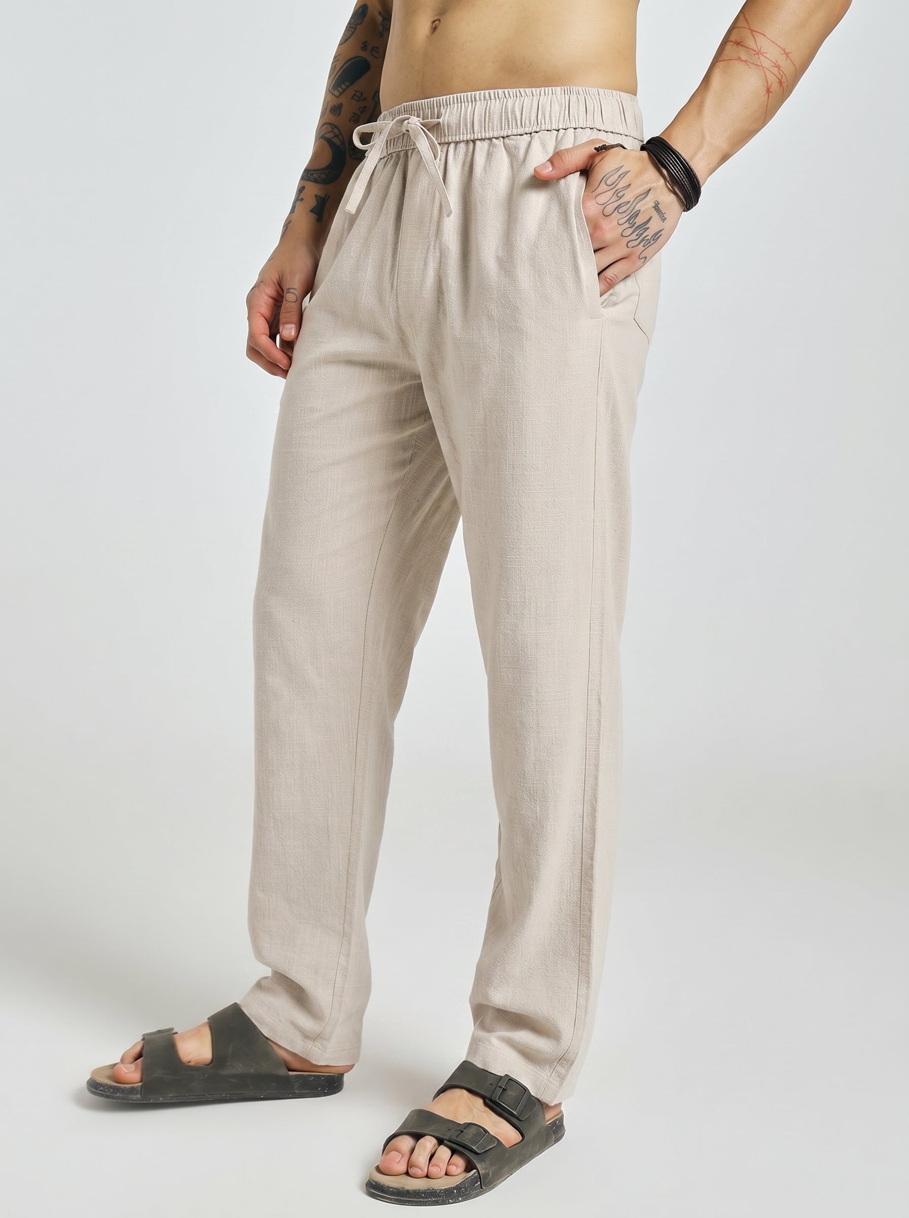 RELAXED LINEN PANT CREAM