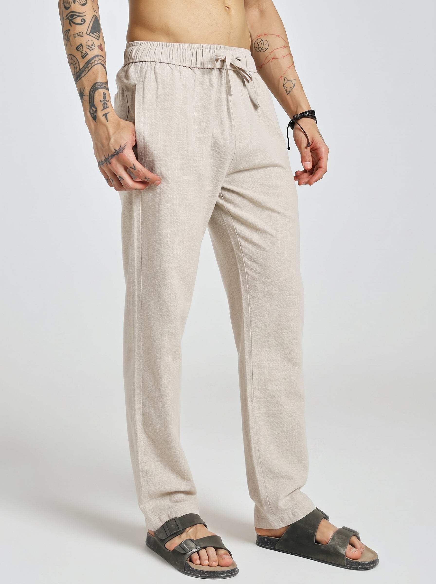 RELAXED LINEN PANT CREAM