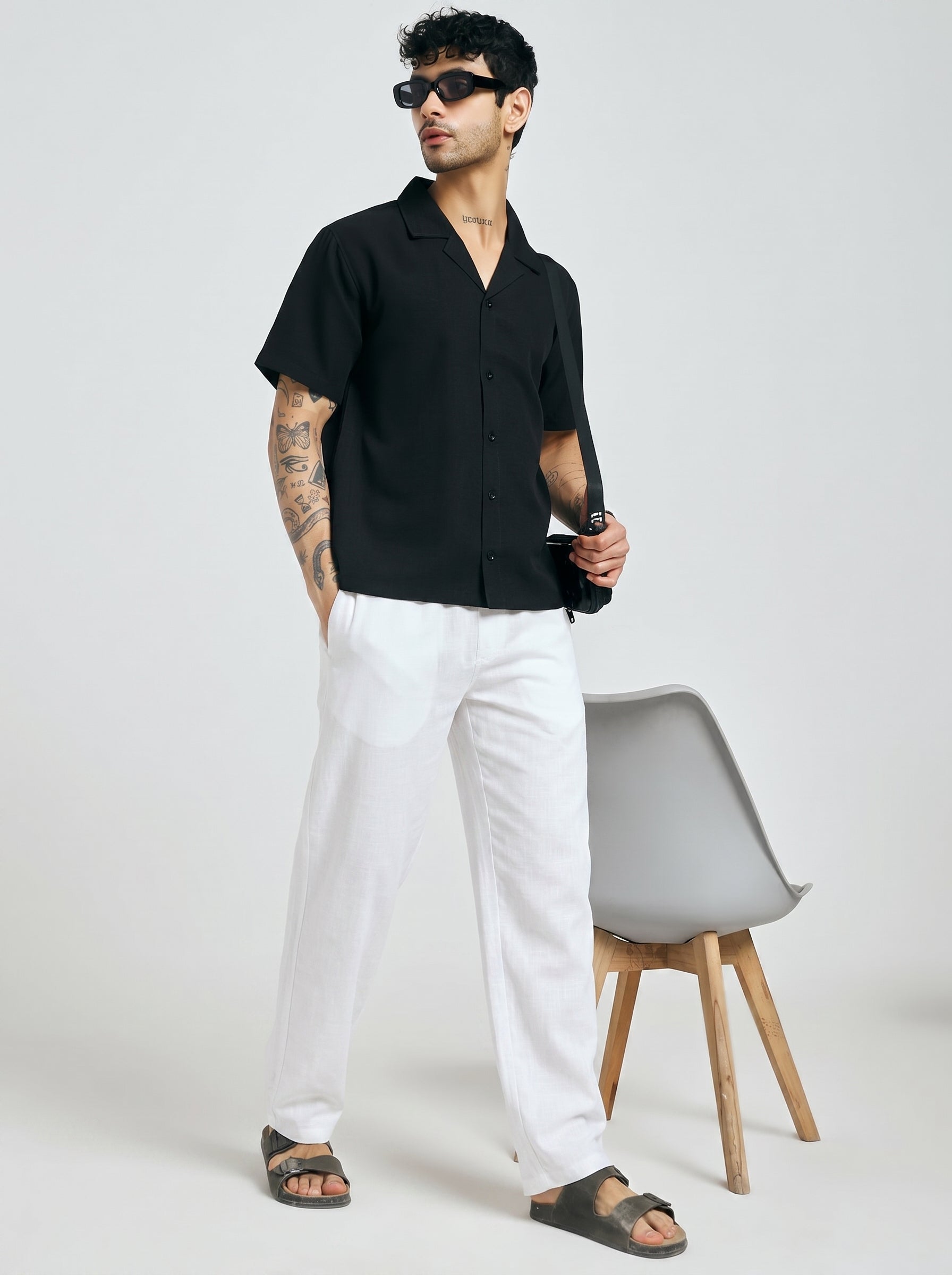 RELAXED LINEN PANT WHITE