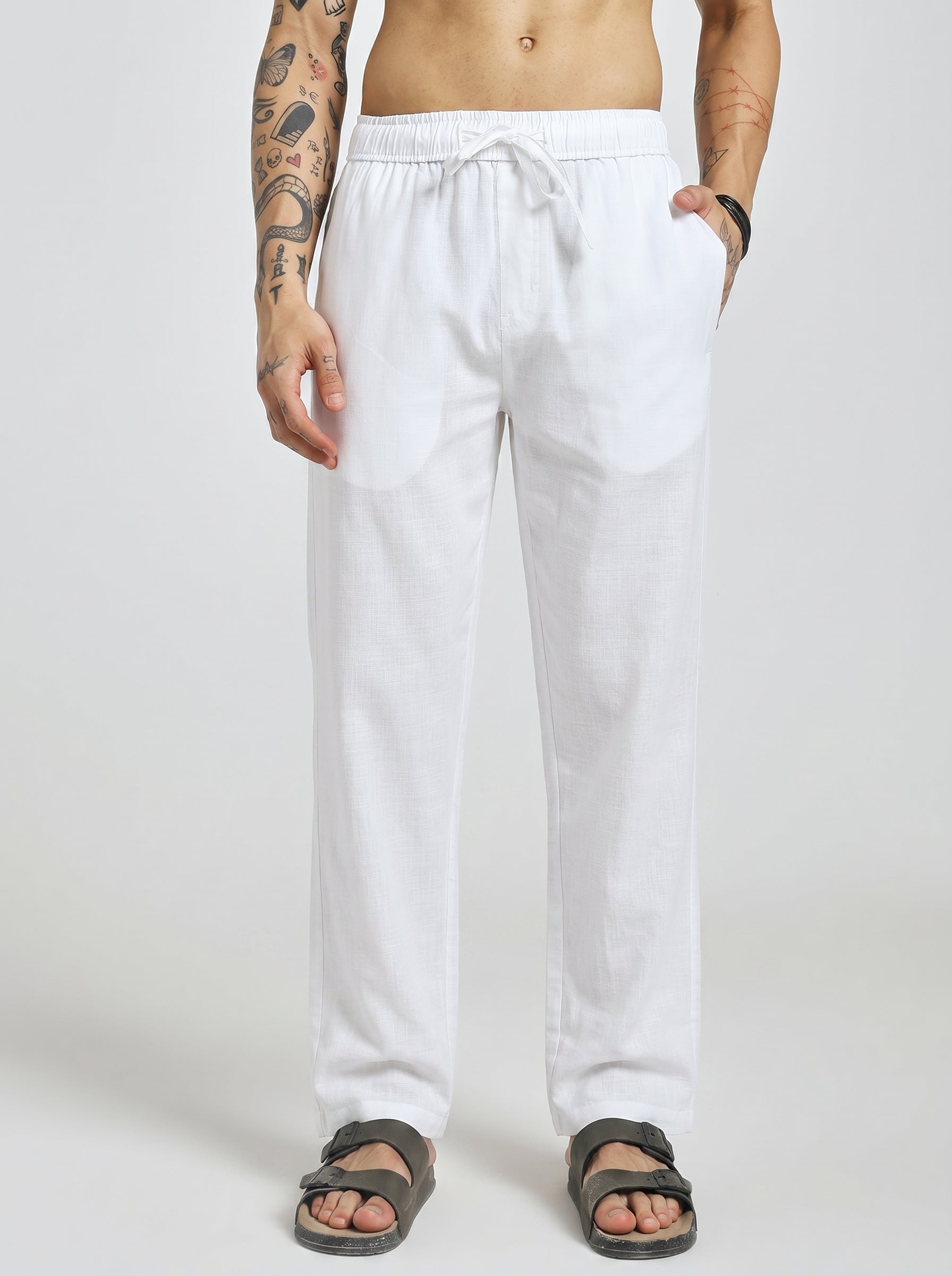 RELAXED LINEN PANT WHITE