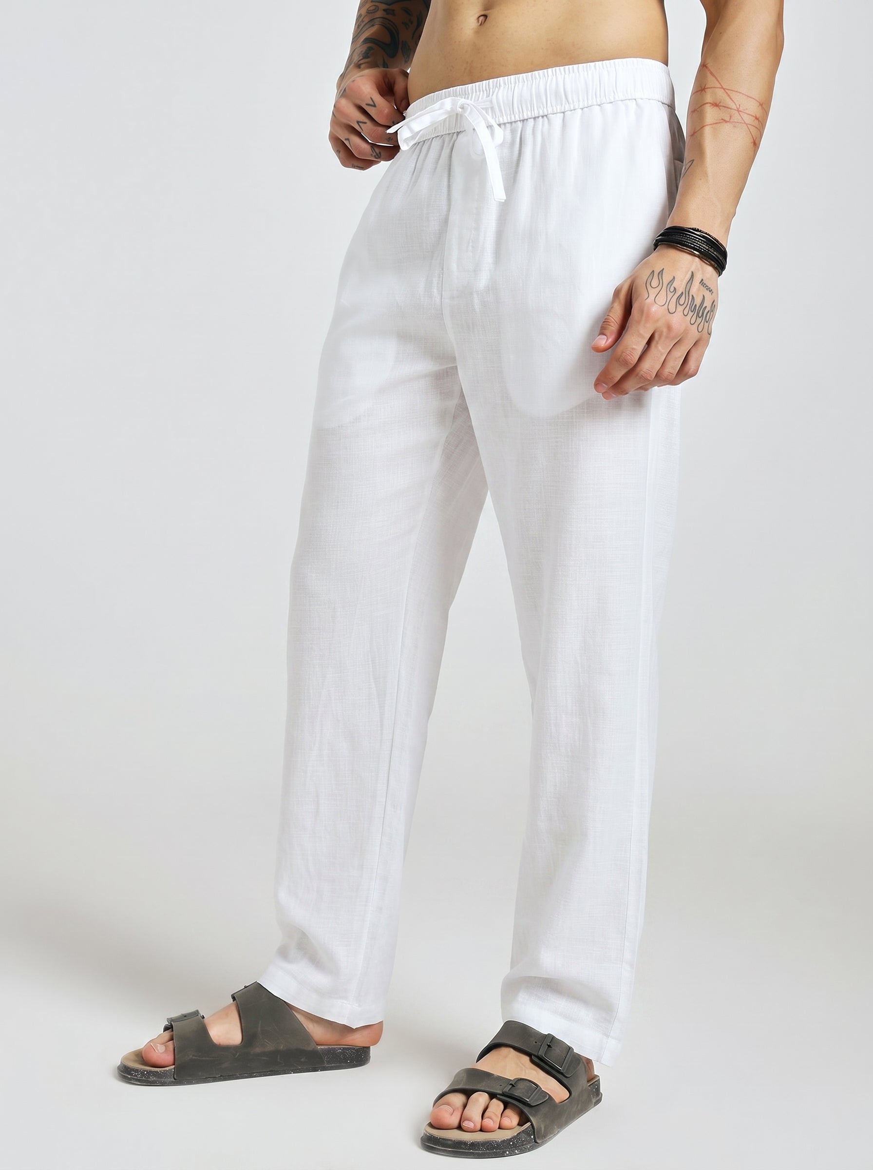 RELAXED LINEN PANT WHITE