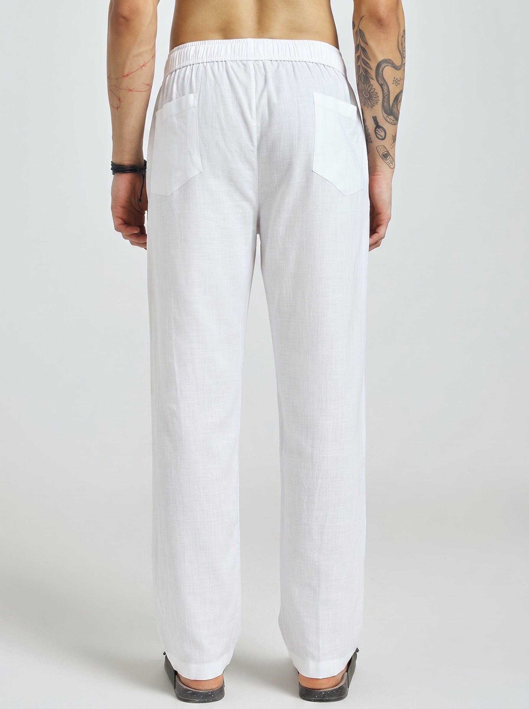 RELAXED LINEN PANT WHITE
