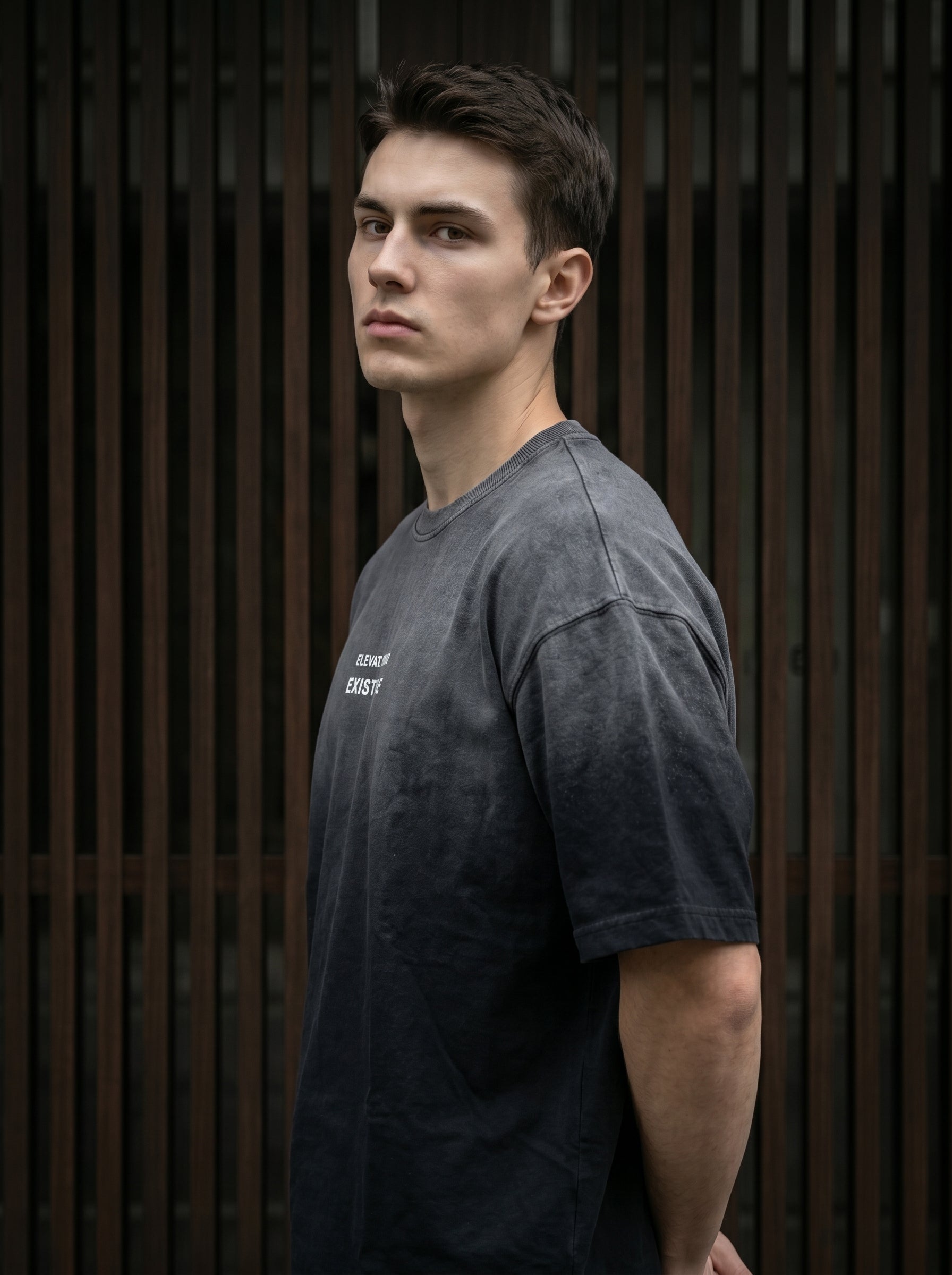 FADED WASH BLACK T-SHIRT
