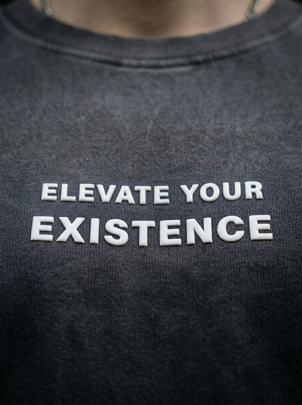 FADED WASH BLACK T-SHIRT