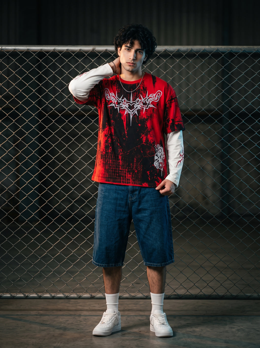 CRIMSON LAYERED T-SHIRT