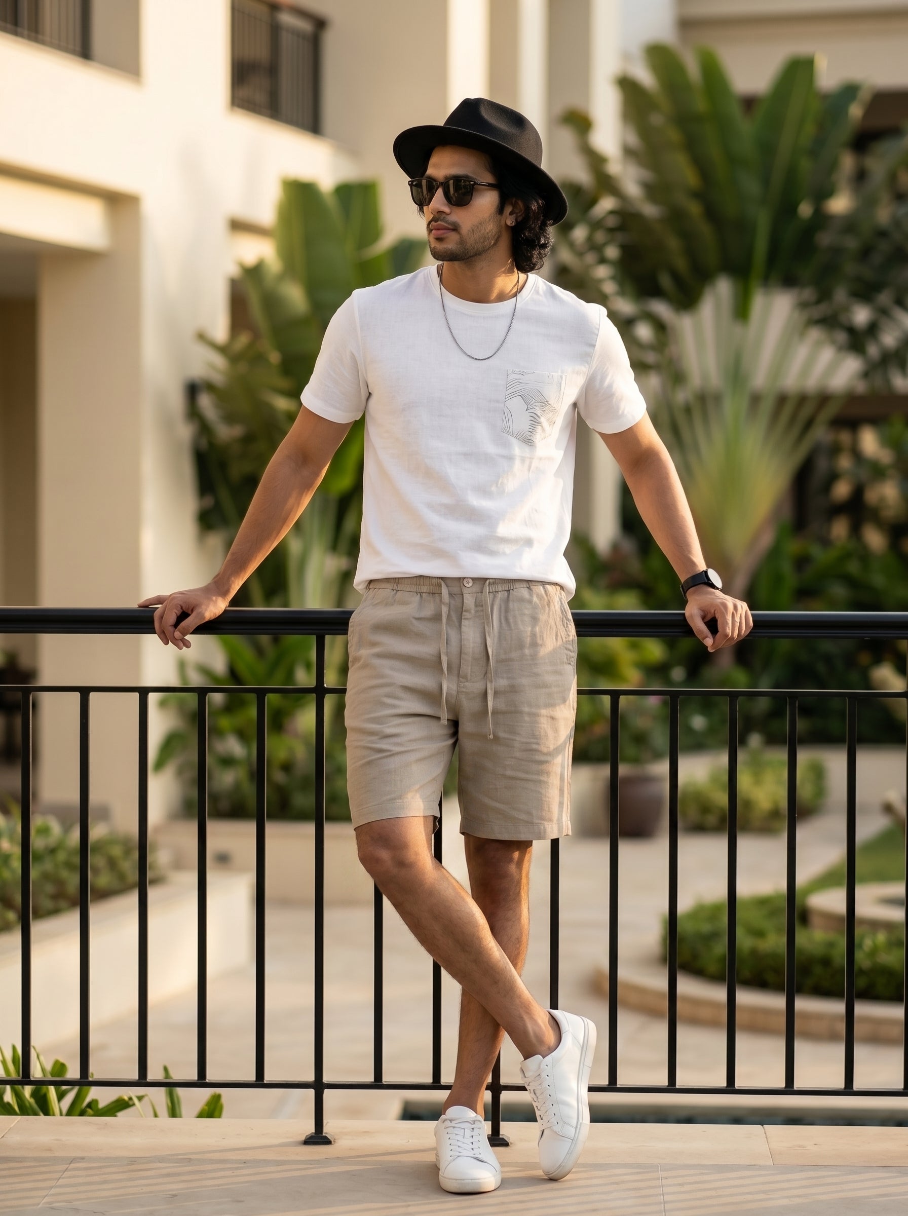 KHAKI LINEN SHORTS – XZIZT