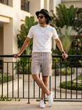 LIGHT FAWN LINEN SHORTS