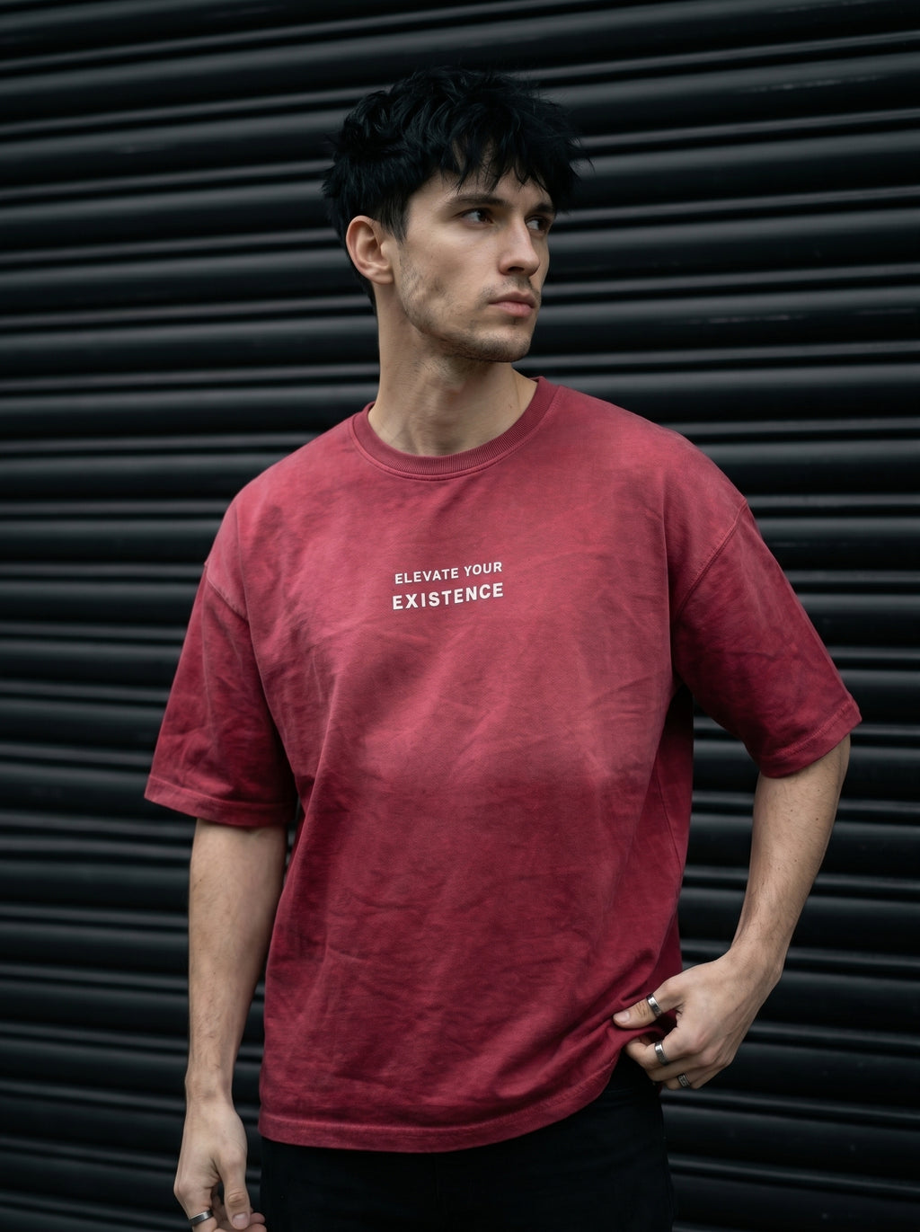 FADED WASH RED T-SHIRT