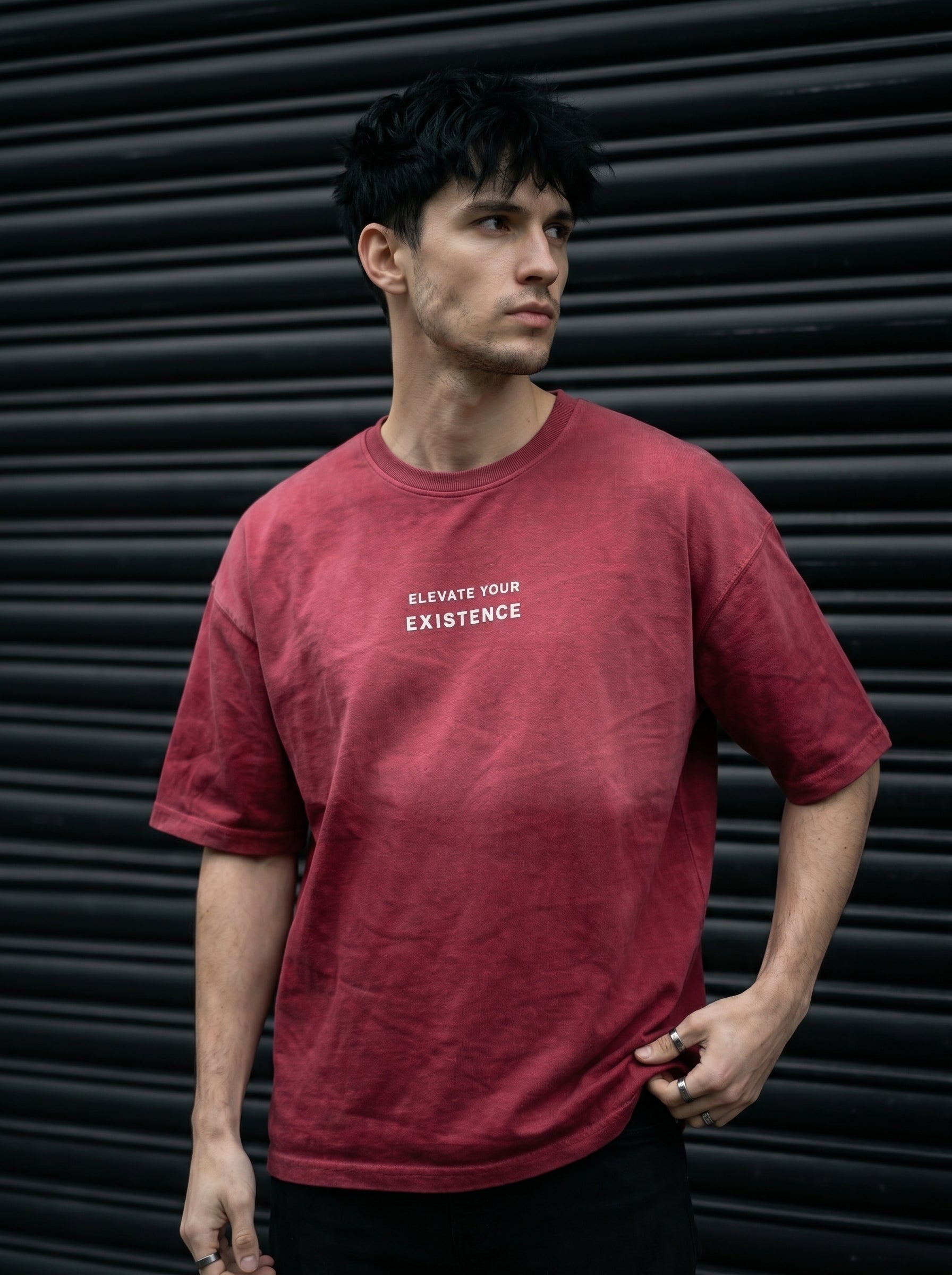 FADED WASH RED T-SHIRT