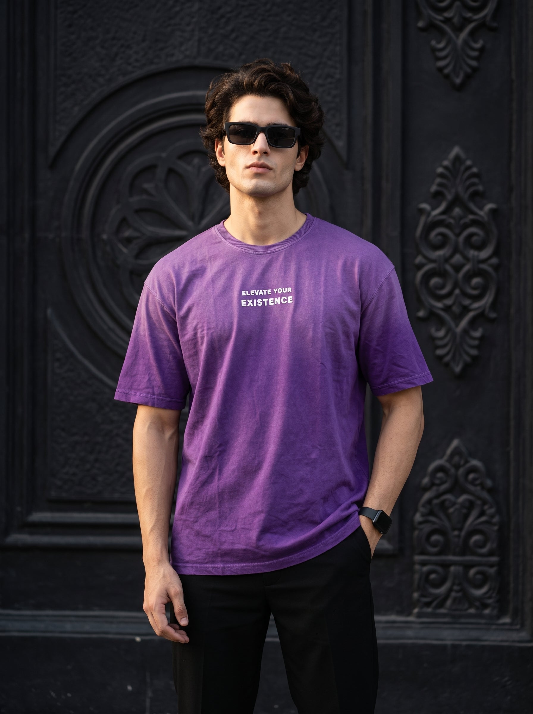 FADED WASH PURPLE T-SHIRT
