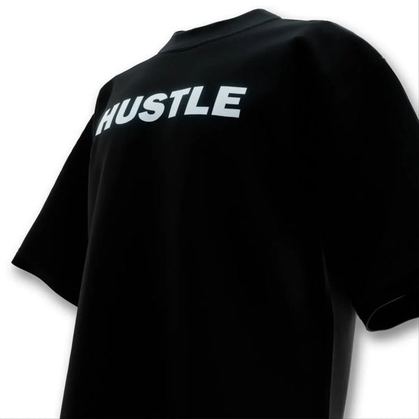 Black Hustle Printed 220 GSM Oversized Tshirt