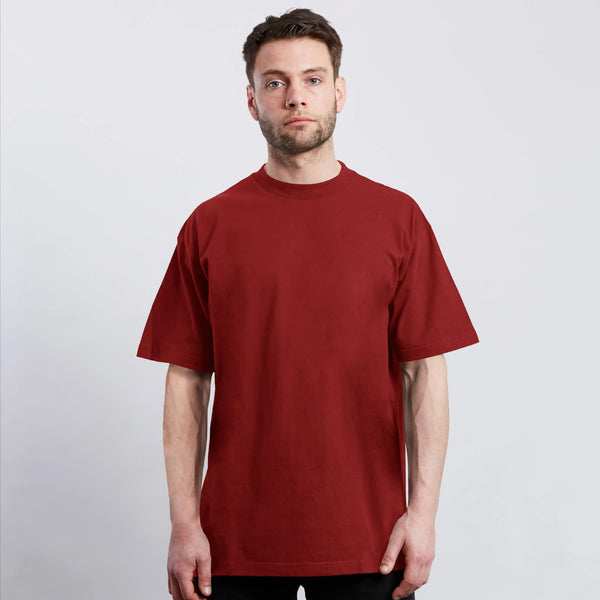 Maroon Oversized Solid t-shirt 220 GSM